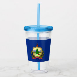 Acrylic Tumbler mit der Flagge von Vermont Acryltrinkbecher