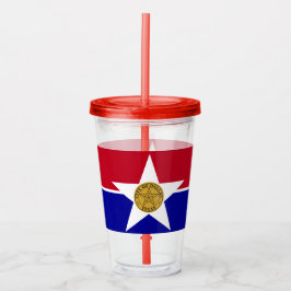 Acrylic Tumbler mit Fahne von Dallas, Texas Acryltrinkbecher