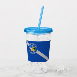 Acrylic Tumbler mit Fahne von Las Vegas Acryltrinkbecher