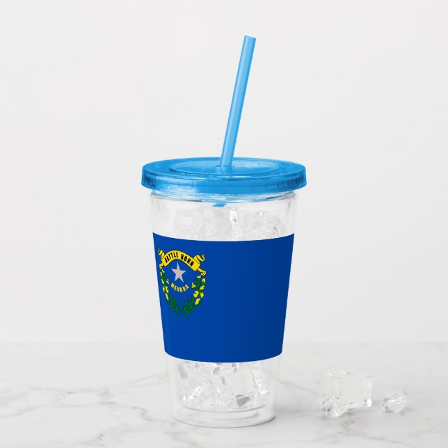 Acrylic Tumbler mit Fahne von Nevada Acryltrinkbecher (Rückseite Ice)