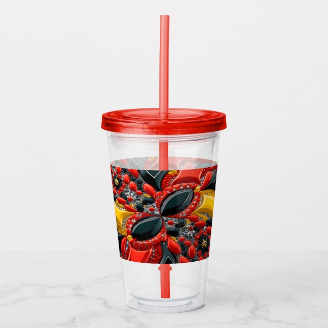 Acrylic Tumbler mit Germany Colors Design Acryltrinkbecher (Vorderseite)