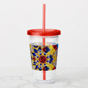 Acrylic Tumbler mit rumänischer Farbgestaltung Acryltrinkbecher
