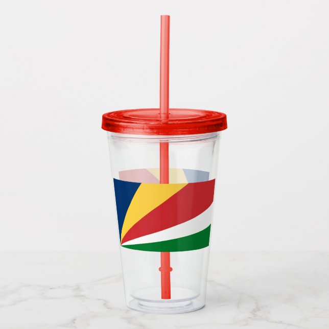 Acrylic Tumbler mit seychellischen Farbdesign Acryltrinkbecher (Vorderseite)