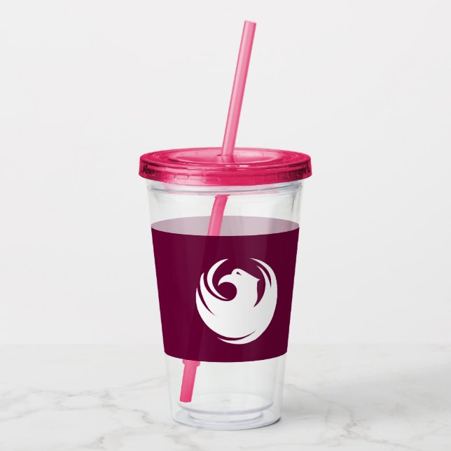 Acrylic Tumbler with flag of Phoenix City Acryltrinkbecher (Rückseite)