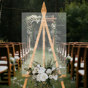 Acrylic Unsere Lieblings-Leute Hochzeitskarte Acrylschild