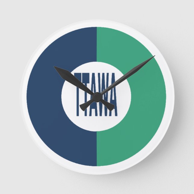 Acrylic Wall Clock DESIGN OTTAWA Runde Wanduhr (Vorderseite)