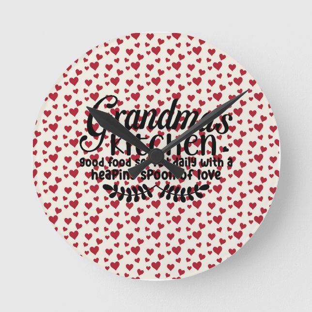 Acrylic wall clock  - Grandma's kitchen Runde Wanduhr (Vorderseite)