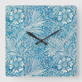 ACRYLIC WALL CLOCK : WILLIAM MORRIS DESIGNS QUADRATISCHE WANDUHR