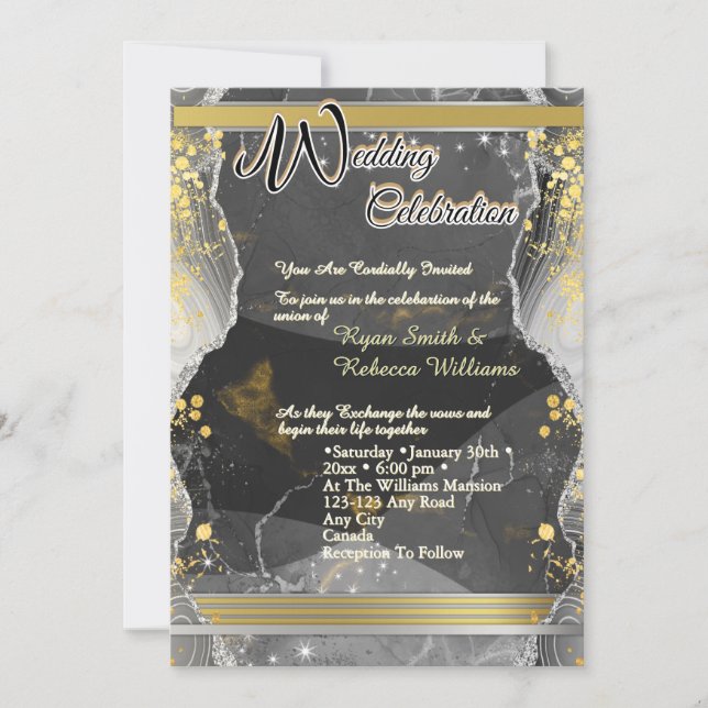 Acrylic Wedding Invitation Einladung (Vorderseite)