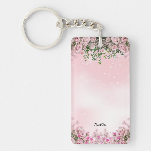 Acrylic Wedding Keychain Favor – Double‑Sided Schlüsselanhänger (Vorderseite)