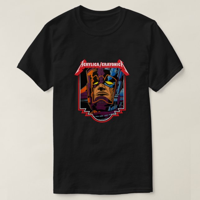 AcrylicaCrayonica Logo mit Galactus Classic T-Shirt (Design vorne)