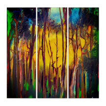 AcryliPrint®HD Triptych Wall Art - PAPER BARK