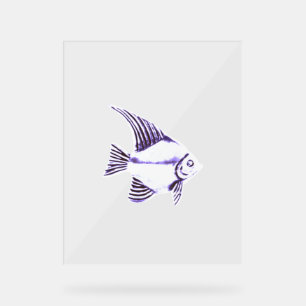 ACRYLISCHES SCHILD FISCH DESIGN STIL