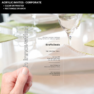 Acrylklare Tech-Innovation Corporate Events Acryleinladungen