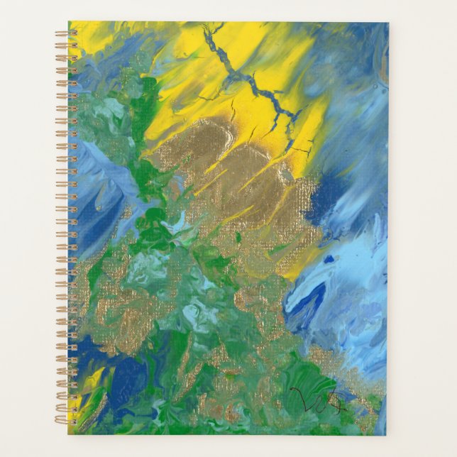 Acrylmalerei "Three Monsters" Planer (Vorderseite)