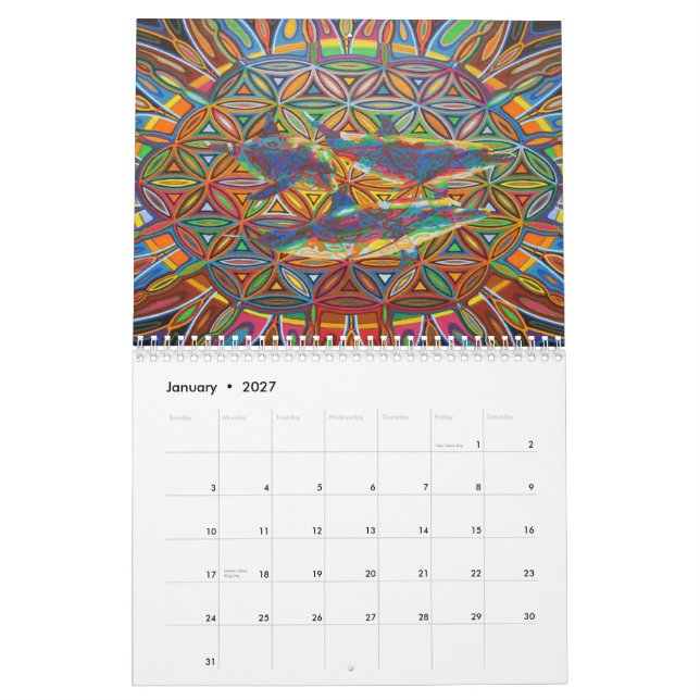 Acrylmalereien von Karmym Kalender (Jan 2027)