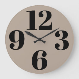Acrylmauer - Beige Hintergrund - große Anzahl Wanduhr