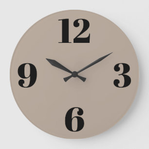 Acrylmauer - Beige Hintergrund Große Wanduhr