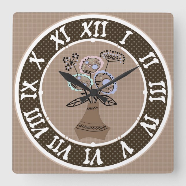 Acrylmauer Quadratische Wanduhr (Vorderseite)