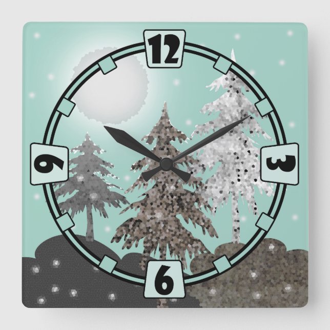 Acrylmauer Quadratische Wanduhr (Vorderseite)