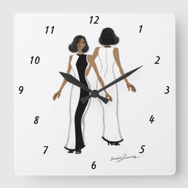 Acrylmauer Quadratische Wanduhr (Vorderseite)