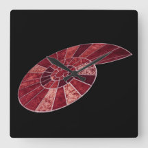 Acrylmauer-Uhrwerk mit Ammonit