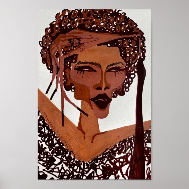 Acrylporträt Poster (Vorne)