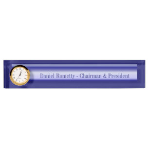 AcrylsauerNamensschild-Uhr - Licht zum Namensplakette