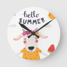 Acryluhr Hello summer