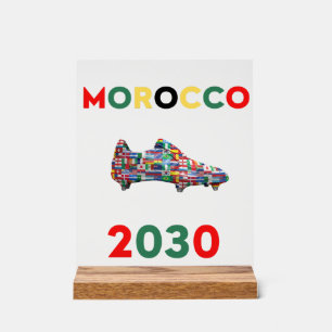 Acrylzeichen MOROCCO 2030 Acrylschild