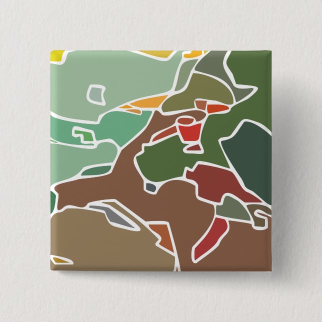 'act natural'- 2" Square Button (Vorderseite)