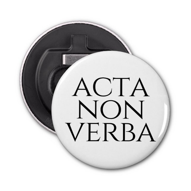 Acta Non Verba Flaschenöffner (Vorderseite)