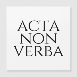 Acta Non Verba Magnetkarte