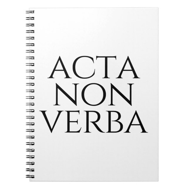 Acta Non Verba Notizblock (Vorderseite)