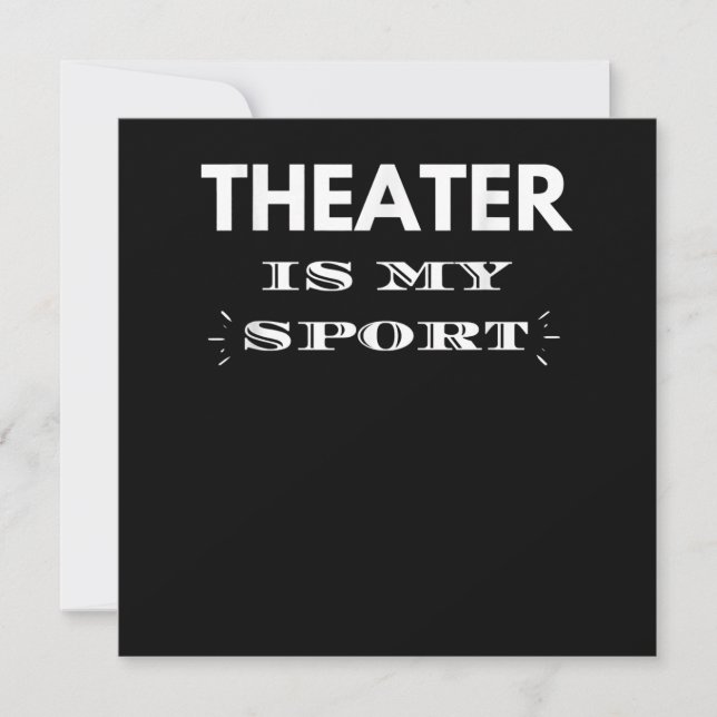 Acter is my sport musical cute acting acter acter  dankeskarte (Vorderseite)