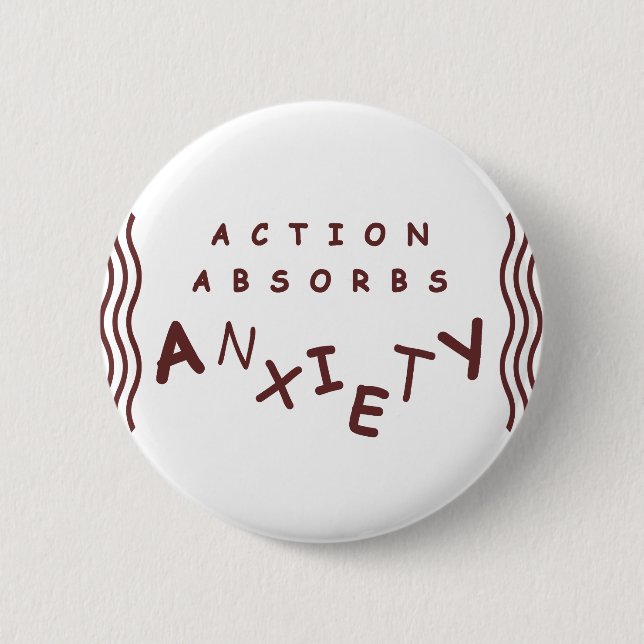 Action absorbiert Angst Button (Vorderseite)
