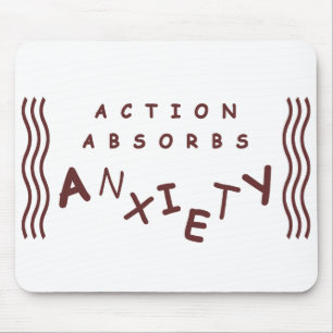 Action absorbiert Angst Mousepad
