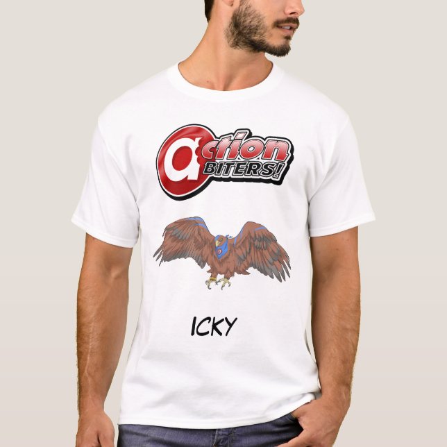 Action Biters! T-Shirt - Icky the Bird (Vorderseite)
