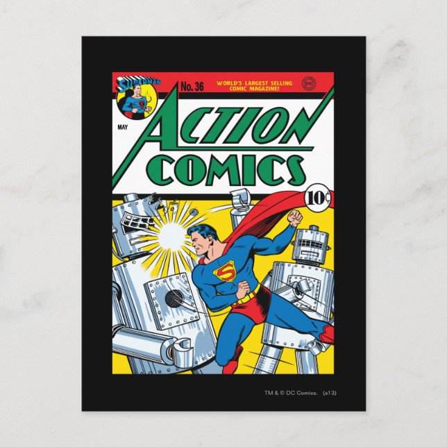 Action-Comic #36 Postkarte (Vorderseite)