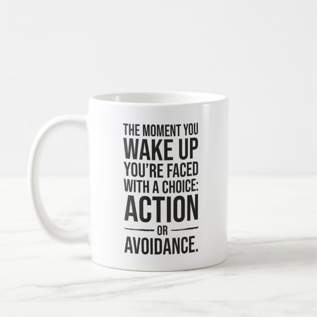 Action - Gym, Hustle, Erfolg Motivierend Kaffeetasse (Links)