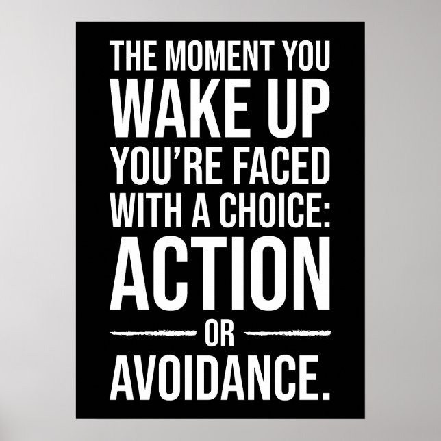 Action - Gym, Hustle, Erfolg Motivierend Poster (Vorne)