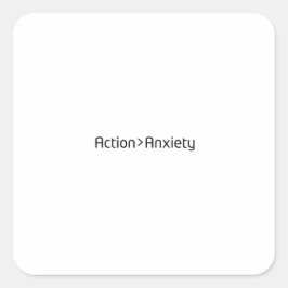 Action Over Anxiety Bold Minimalist Sticker