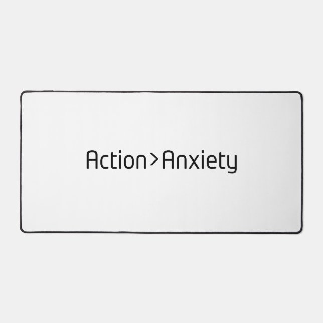 Action Over Anxiety Minimalist Large Schreibtischunterlage (Vorderseite)