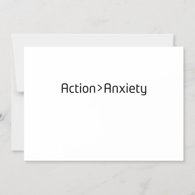 Action Over Anxiety Minimalist Magnetic Card Magneteinladung (Vorderseite)