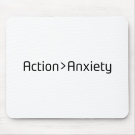 Action Over Anxiety Minimalist Mouse Pad Mousepad