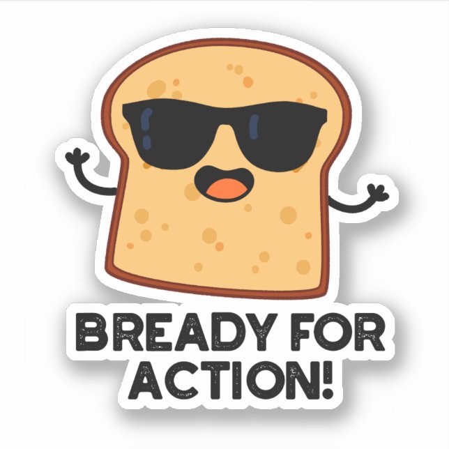 Action pur Funny Bread Pub Aufkleber (Vorderseite)