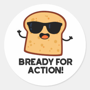 Action pur Funny Bread Pub Runder Aufkleber
