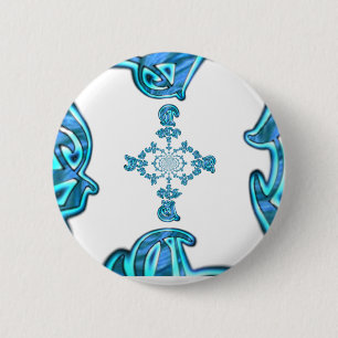 Action Retro Vintage Hakuna Matata Blau Geschenk.p Button