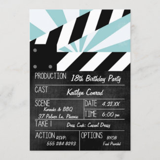 Action Sign Movie Party Einladung