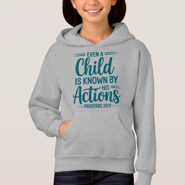 Action Speaks Kids Hoodie Design (Vorderseite)